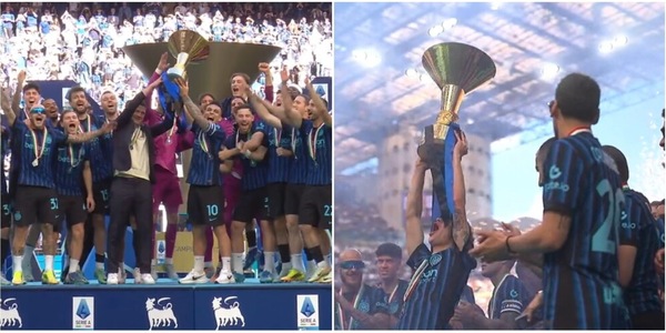 L'Inter è Campione d'Italia e alza la coppa davanti ai propri tifosi: le foto della premiazione a San Siro