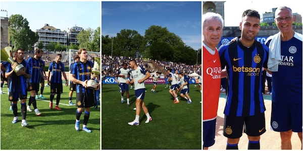 Inter, che festa all'Arena Civica con i tifosi e le leggende nerazzurre