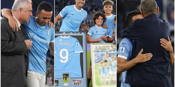 Pedro segna nell'ultima partita contro la Lazio: Sarri applaude, Lotito lo abbraccia