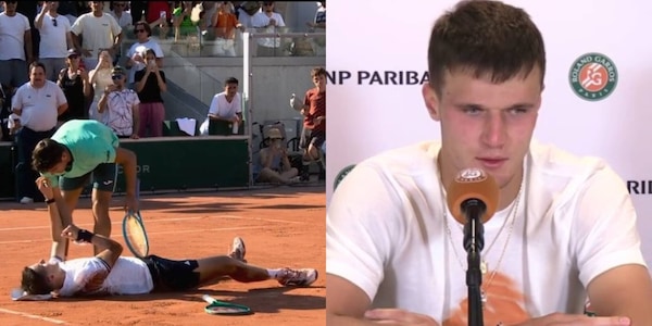 Mensik choc al Roland Garros: crolla a terra in preda ai crampi per il caldo, poi attacca l’arbitro