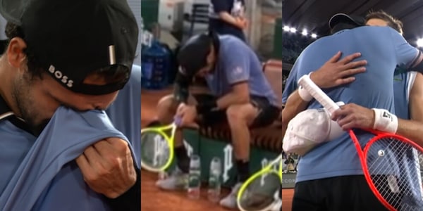 Berrettini saluta il Roland Garros in lacrime: il dolore alla coscia, il ritiro e l'abbraccio con Arnaldi