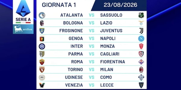 Calendario Serie A 2026/27 giornata per giornata: tutte le partite della nuova stagione