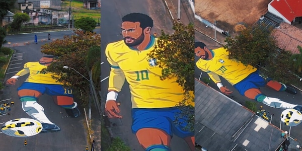 Neymar è diventato un murale di 200 metri in Brasile: sale la 'febbre' per il Mondiale 2026