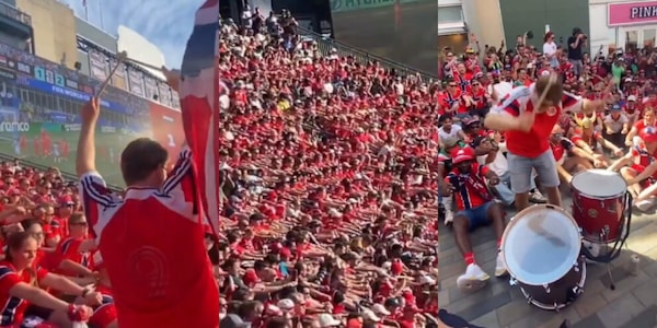L'impressionante Viking Row diventa virale: i tifosi norvegesi "remano" per caricare Haaland e compagni