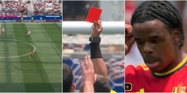 Ngoy sbaglia, trattiene Taremi e viene espulso durante Belgio-Iran: la fotosequenza
