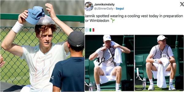 Sinner, gilet refrigerante a Wimbledon: ecco come funziona il nuovo rimedio contro il caldo