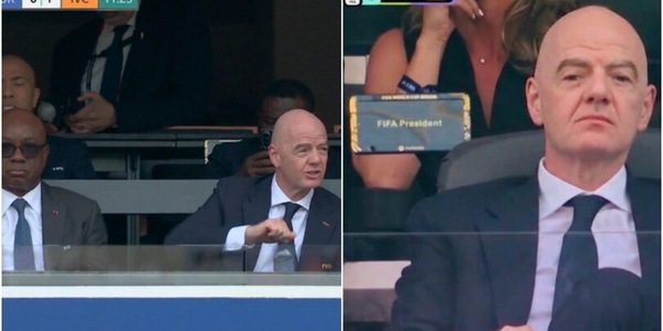 Mistero Infantino, le tv lo riprendono in tribuna a vedere contemporaneamente Germania e Costa d'Avorio!