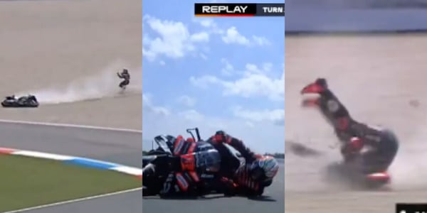 Che spavento per Bezzecchi, caduta ad altissima velocità ad Assen: cosa è successo