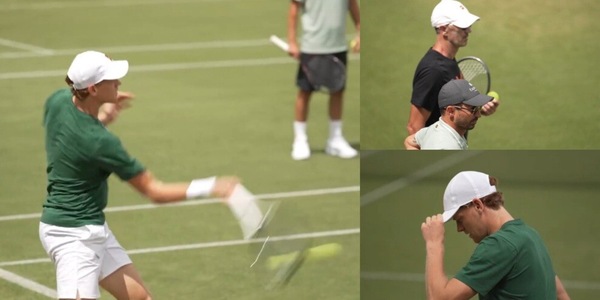 Sinner si allena con Rublev prima del debutto a Wimbledon. E Cahill e Vagnozzi...