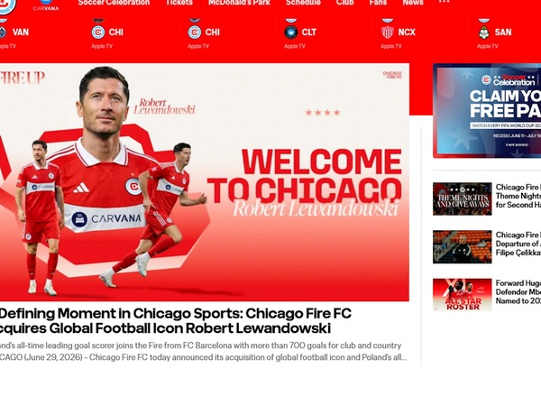 Ufficiale: Lewandowski firma con i Chicago Fire
