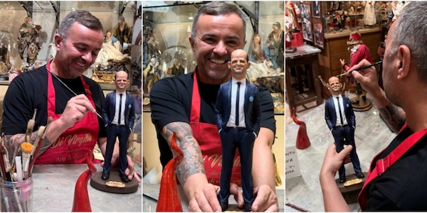 Allegri arriva a Napoli... nel presepe: ecco la statuetta del maestro Genny Di Virgilio