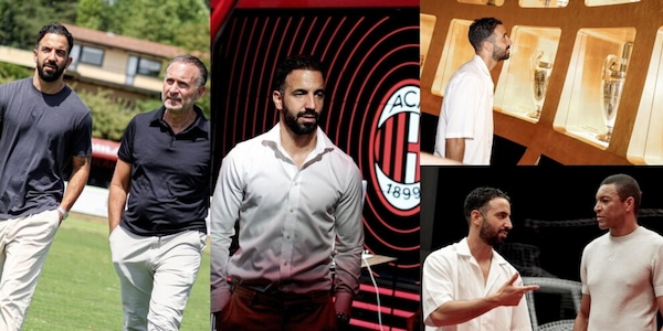 Amorim scopre il Milan: la visita a Milanello, la passeggiata con Cardinale e i trofei...