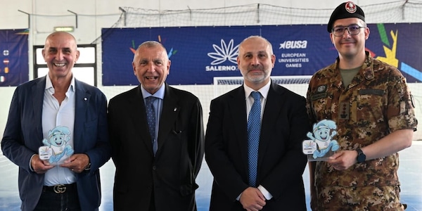 Giochi Universitari Europei di Salerno, l'applauso del Rettore D'Antonio e del presidente del Cus al rinnovato “Pala Palumbo”