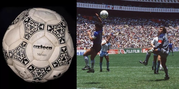 Il pallone della "Mano di Dio" e del "Gol del Secolo" di Maradona all'asta: la cifra è incredibile