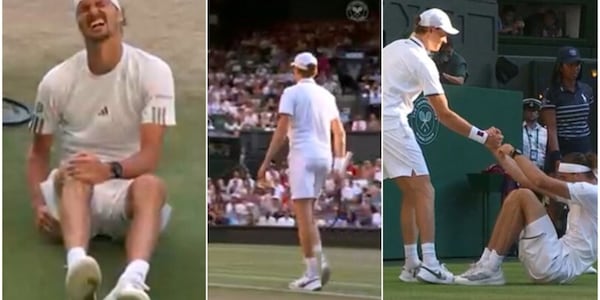 Zverev scivola e si tocca il ginocchio: Sinner se ne accorge e reagisce da campione vero. Il pubblico di Wimbledon applaude