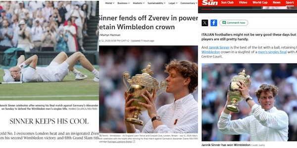 Sinner celebrato dalla stampa del mondo intero: il double a Wimbledon incanta tutti