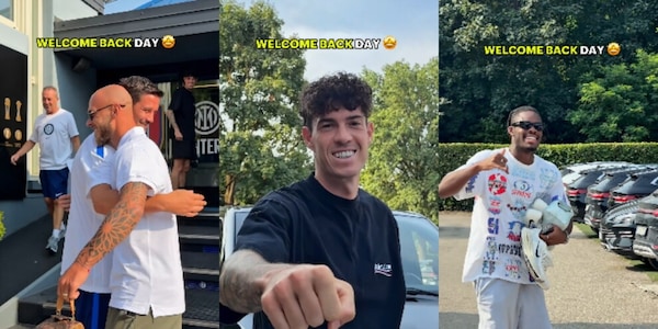 Bastoni ride, Dimarco abbraccia Chivu e Bisseck... L'Inter inizia il raduno alla Pinetina così