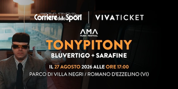 AMA Music Festival: disponibili i biglietti per il 27 agosto con TonyPitony, Bluvertigo e Sarafine