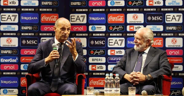 De Laurentiis show: "In Europa siamo marionette al servizio di Uefa e Fifa". Poi il siparietto con Allegri
