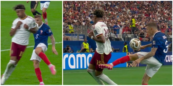 Che frittata per la Francia contro la Spagna: erroraccio di Digne e rigore segnato da Oyarzabal