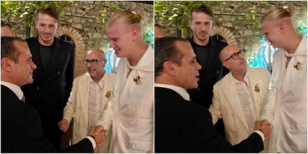 Haaland a Taormina, il sindaco De Luca lo accoglie con una battuta: "Erling, il vero bomber sono io"