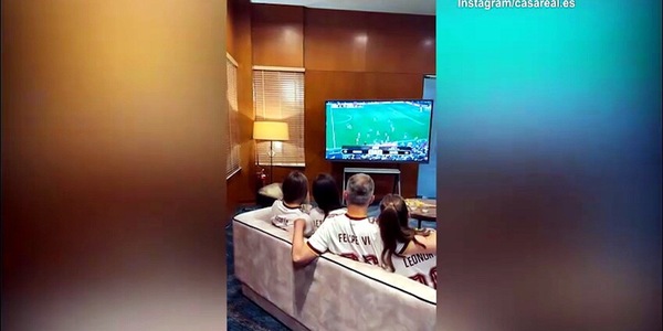 I reali di Spagna festeggiano la vittoria sulla Francia