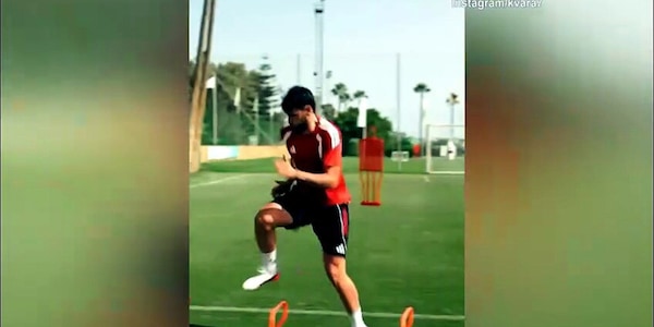 Kvara infallibile anche in allenamento