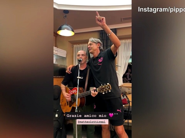 Palermo, Inzaghi cantante sulle note di 'Certe Notti'