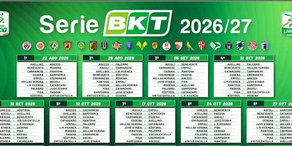 Calendario Serie B 2026/27 giornata per giornata: tutte le partite della nuova stagione