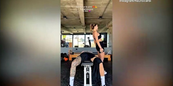 Icardi che fai? Usa la fidanzata per allenarsi