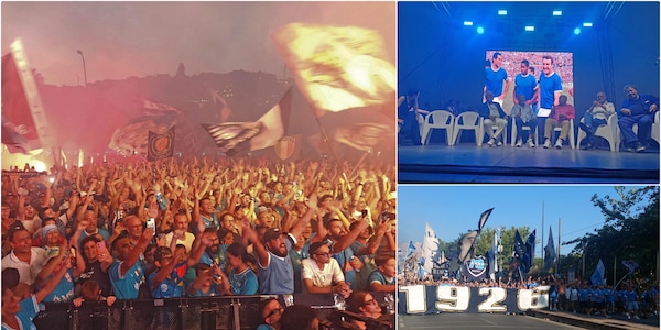 Centenario Napoli, la festa dei tifosi: le FOTO più belle dal corteo alla piazza