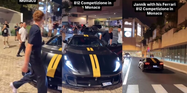 Sinner si rilassa a Monaco: prima in selfie con un tifoso, poi parte con la Ferrari 812 Competizione