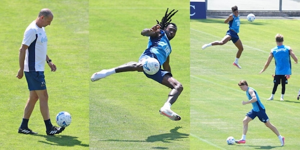Il Napoli si diverte con le rovesciate di Alisson Santos e Anguissa. E Allegri palleggia...
