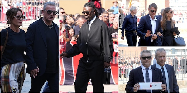 Evani commosso, Maldini, Van Basten, e tutto il mondo del calcio: i vip presenti ai funerali di Franco Baresi