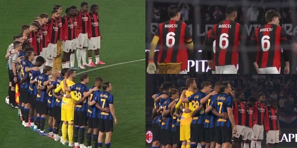 Milan e Inter insieme, l'emozionante minuto di silenzio per Baresi prima del derby a Perth
