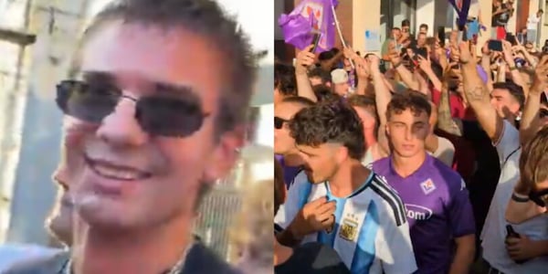 Mastantuono arriva a Firenze: il primo saluto e l'entusiasmo dei tifosi della Fiorentina