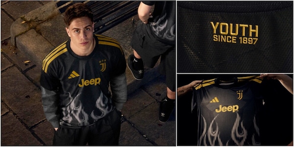 Nero, oro e le fiamme: ecco la terza maglia della Juve