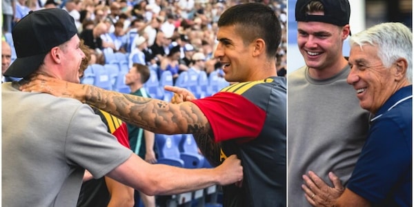 I sorrisi con Gasperini, le battute con Mancini: Ferguson riabbraccia la Roma FOTO