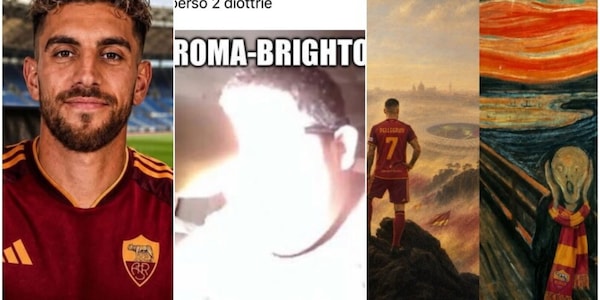 Tre gol presi col Brighton, Pellegrini che rinnova: i tifosi della Roma ironizzano così sui social