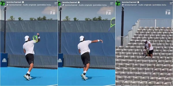 Berrettini non contiene la rabbia a Cincinnati: scaglia la racchetta sugli spalti durante l'allenamento