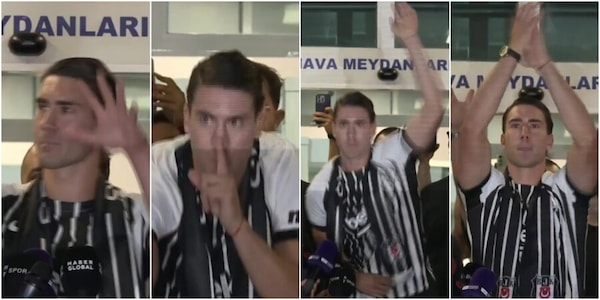 Vlahovic al Besiktas, accoglienza trionfale ad Istanbul e le prime foto con la nuova maglia FOTO