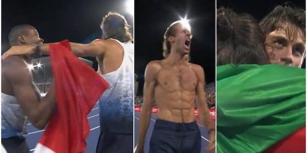 FOTO Prima l'abbraccio a Desalu, poi la festa con Sioli: Tamberi impazzisce di gioia in pista e dà il via allo show