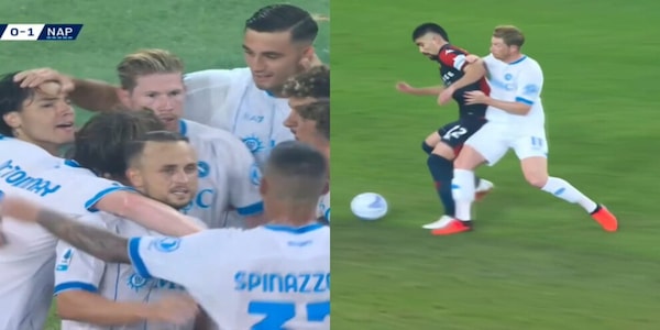 De Bruyne sblocca Genoa-Napoli ma che polemiche per quel contatto con Vasquez