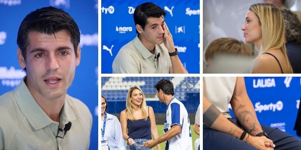 Morata piange durante la presentazione al Leganes: la reazione di Alice Campello strega tutti