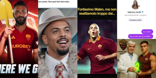 Malen come Ronaldo e Mandrake, Mora santino e DiFra "contandino": Lecce-Roma scatena i social