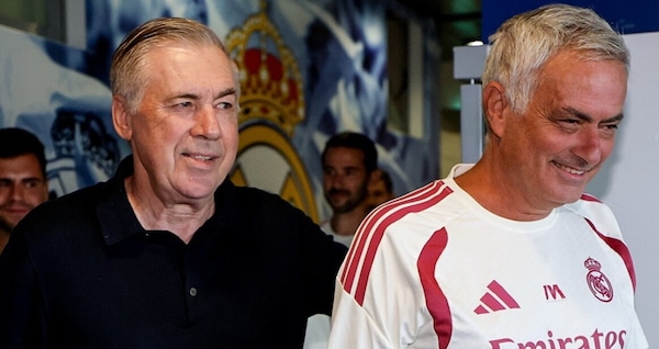 José Mourinho e Carlo Ancelotti, i giallorossi di Madrid