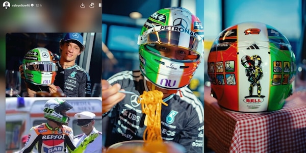Kimi Antonelli omaggia Valentino Rossi e gli spaghetti: il casco per Monza è un tripudio italiano FOTO