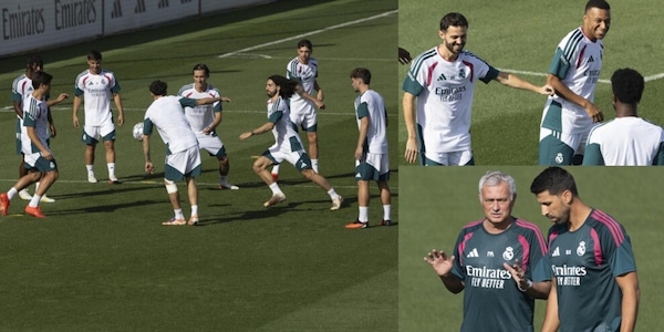 Mourinho attento, Mbappé se la ride e quei torelli...: il Real Madrid si prepara per l'Inter FOTO