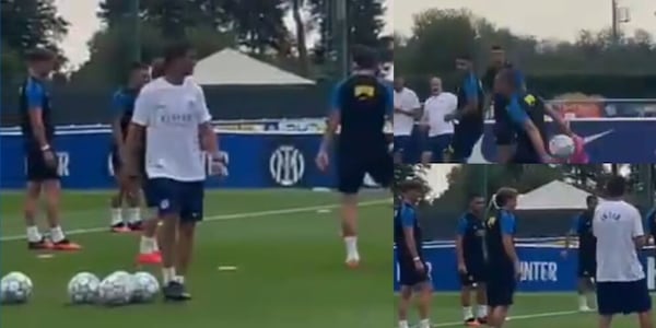 Inter, Chivu scherza in allenamento: "Come Lobotka, non è mano"