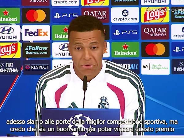 Mbappè sul Pallone d'Oro: "Sì, penso di meritarlo"